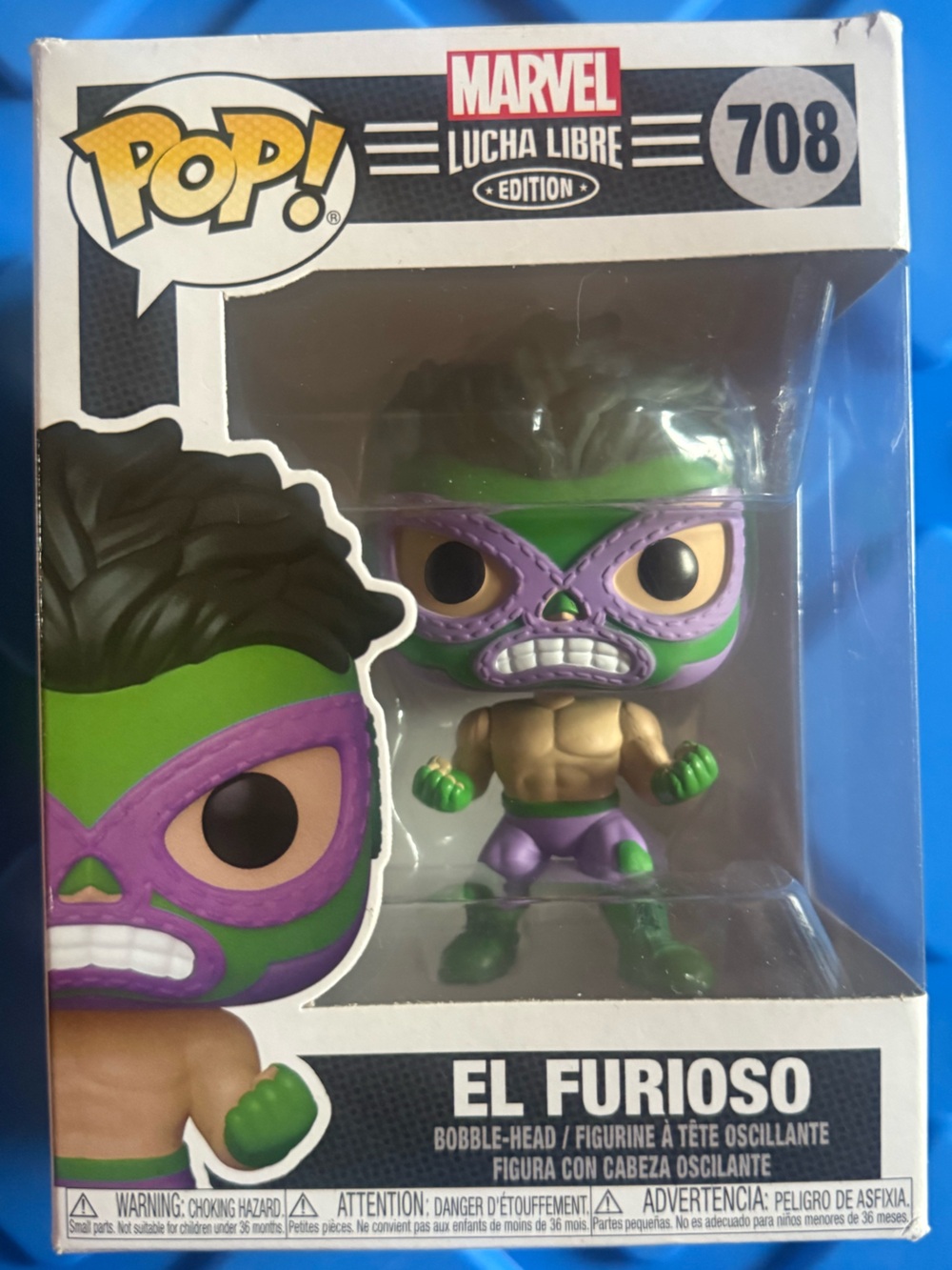 Funko Pop! El Furioso Green & Purple Vinyl Figure - Marvel Lucha Libre